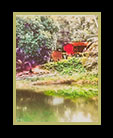 digital watercolor of view from bridge in Melchior, Guatemala thumbnail